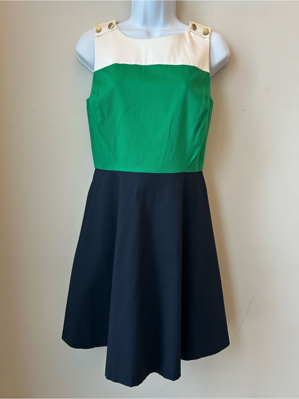 Tommy Hilfiger Colorblock Fit & Flare Dress NWT Preppy Chic Nautical Coastal